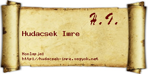 Hudacsek Imre névjegykártya
